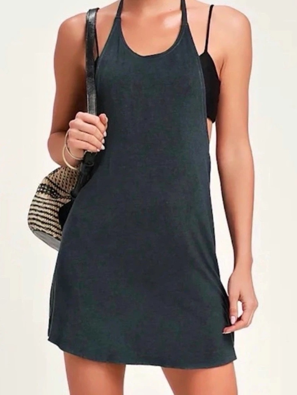 RVCA Backside Washed Charcoal Grey Swim Cover-Up